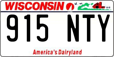 WI license plate 915NTY