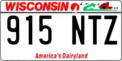 WI license plate 915NTZ
