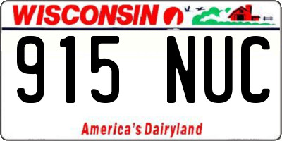 WI license plate 915NUC