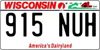 WI license plate 915NUH