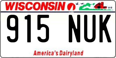 WI license plate 915NUK