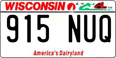 WI license plate 915NUQ
