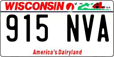 WI license plate 915NVA