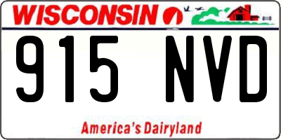 WI license plate 915NVD