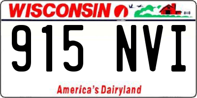 WI license plate 915NVI