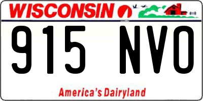 WI license plate 915NVO