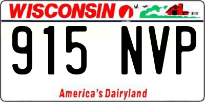 WI license plate 915NVP