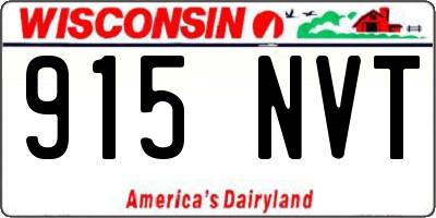 WI license plate 915NVT