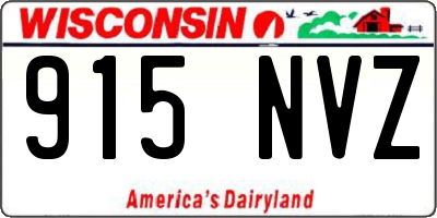 WI license plate 915NVZ