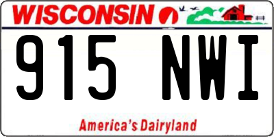WI license plate 915NWI
