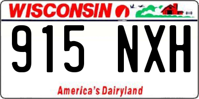WI license plate 915NXH
