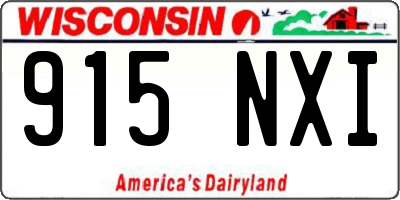 WI license plate 915NXI