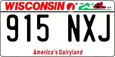 WI license plate 915NXJ