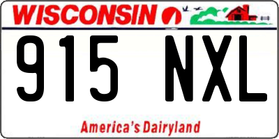 WI license plate 915NXL