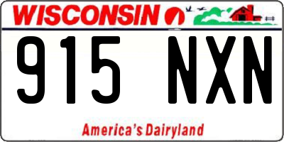 WI license plate 915NXN
