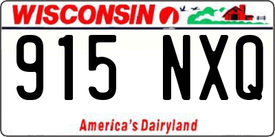 WI license plate 915NXQ