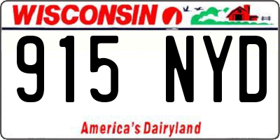 WI license plate 915NYD