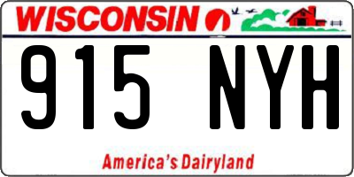 WI license plate 915NYH