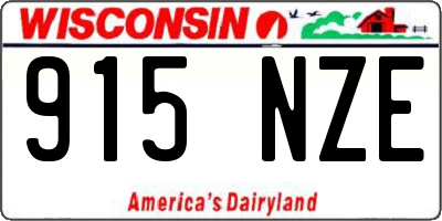 WI license plate 915NZE