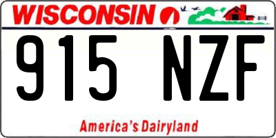 WI license plate 915NZF