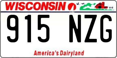 WI license plate 915NZG
