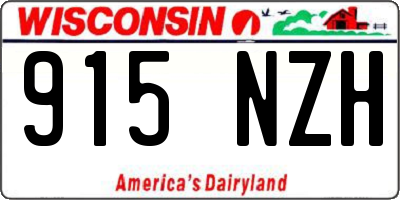 WI license plate 915NZH