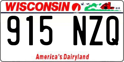 WI license plate 915NZQ