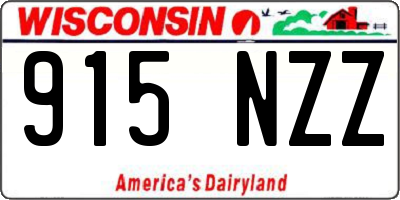 WI license plate 915NZZ