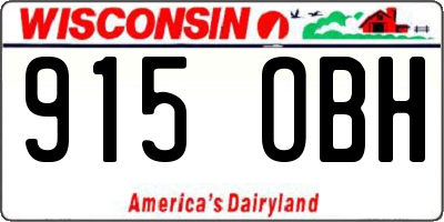 WI license plate 915OBH