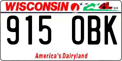 WI license plate 915OBK