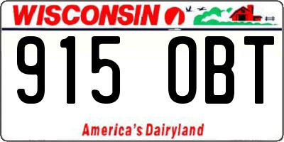 WI license plate 915OBT