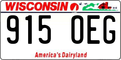 WI license plate 915OEG