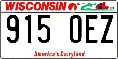 WI license plate 915OEZ