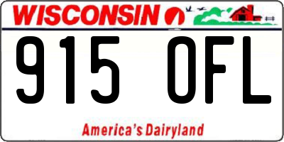 WI license plate 915OFL