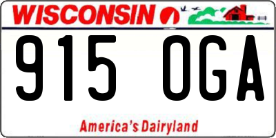 WI license plate 915OGA