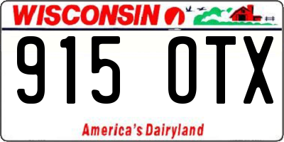 WI license plate 915OTX