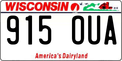 WI license plate 915OUA