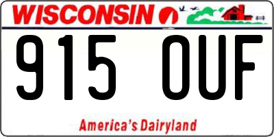WI license plate 915OUF