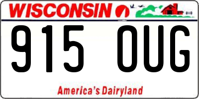 WI license plate 915OUG