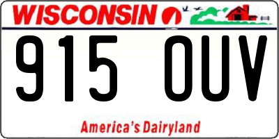 WI license plate 915OUV