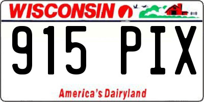 WI license plate 915PIX