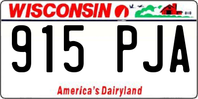 WI license plate 915PJA
