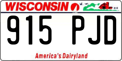 WI license plate 915PJD