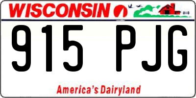 WI license plate 915PJG