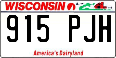 WI license plate 915PJH