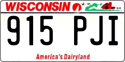 WI license plate 915PJI