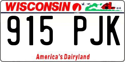 WI license plate 915PJK