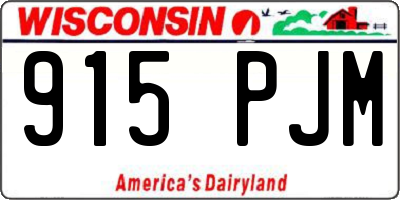 WI license plate 915PJM