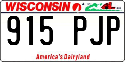 WI license plate 915PJP
