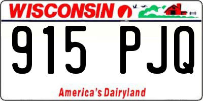 WI license plate 915PJQ